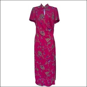 David Warren Vintage 80’s Asian Inspired Red Dress Women’s Size 12